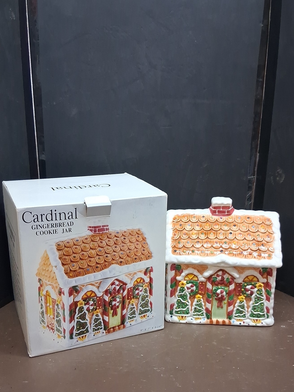 Cardinal brand Gingerbread cookie jar